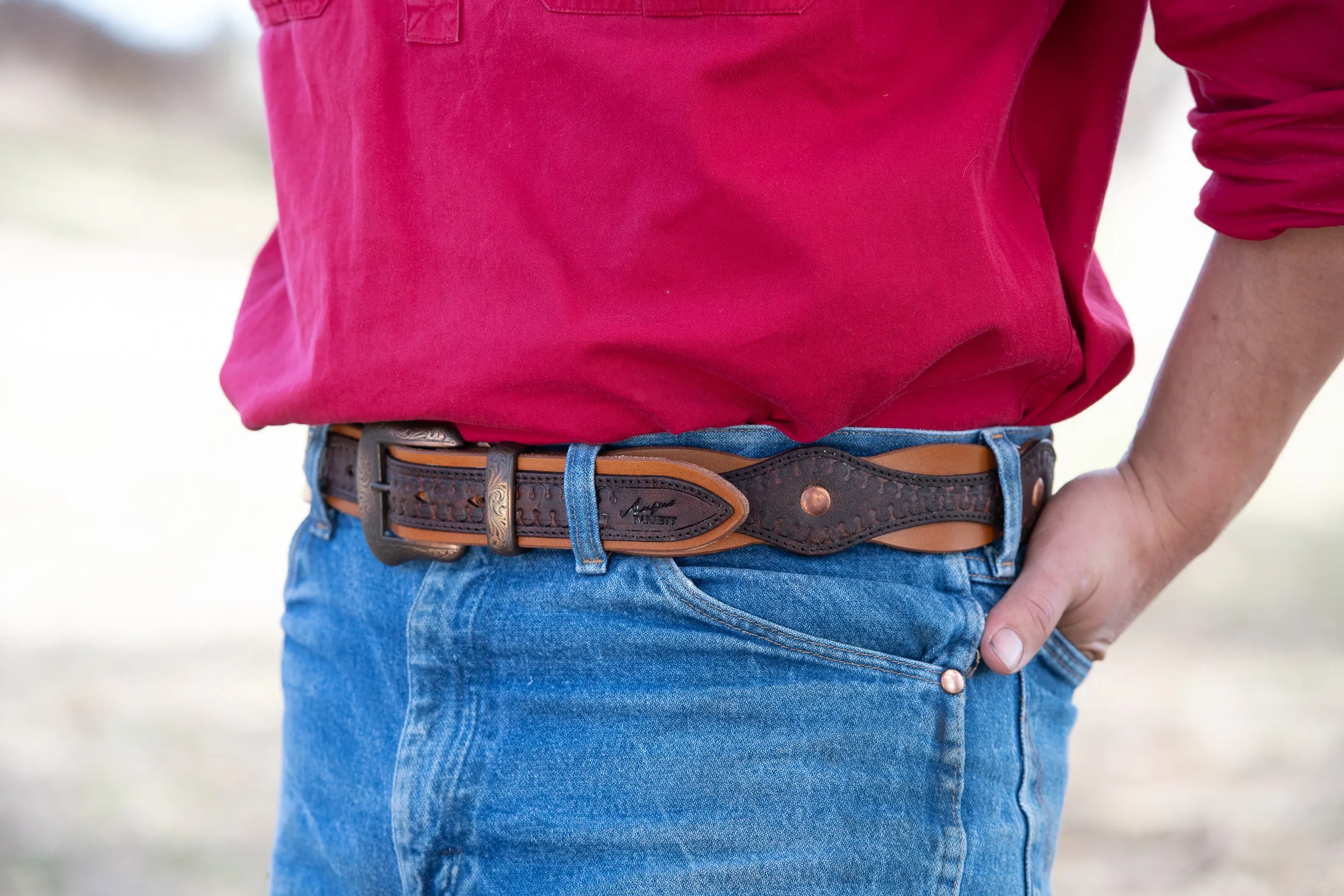 Leather Brumby Belt