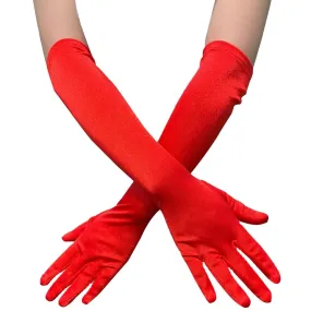 Long Satin Gloves - All Colors