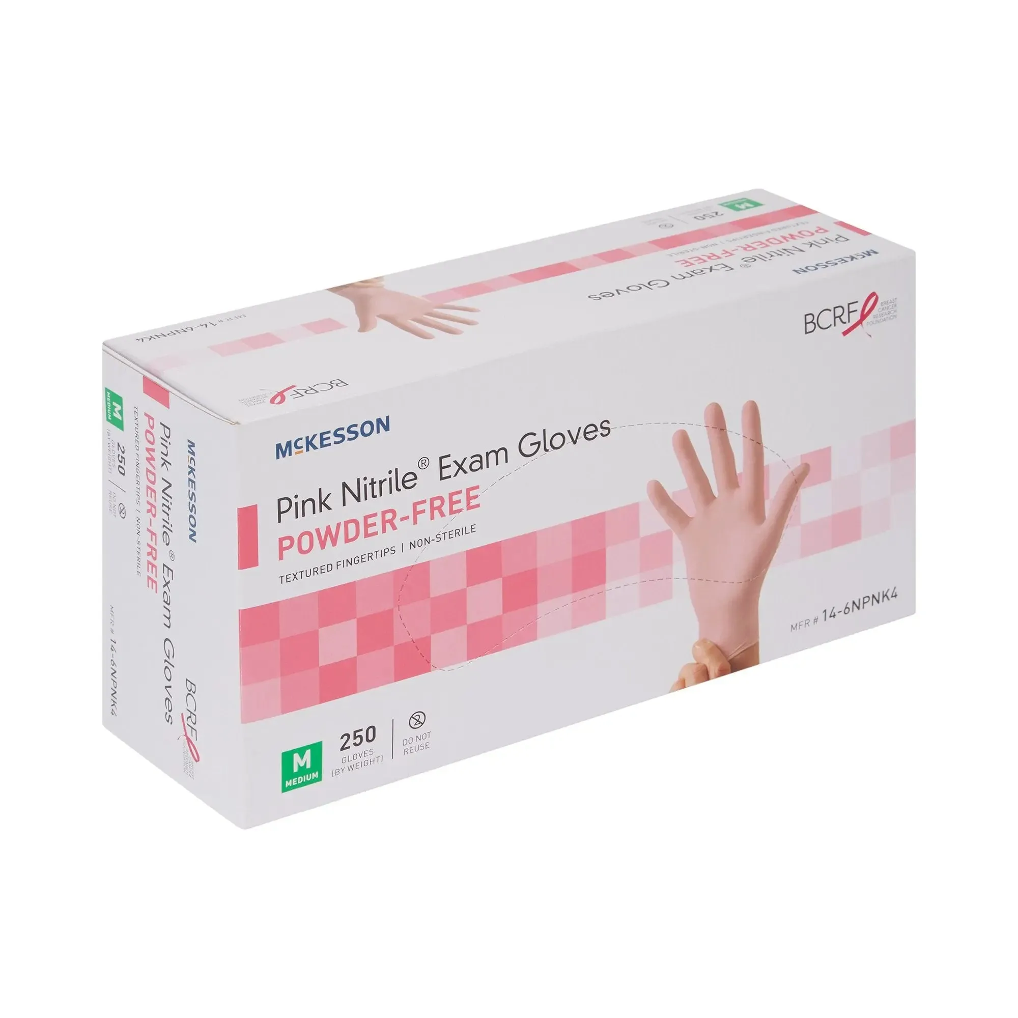 McKesson Pink Nitrile® Exam Glove, Medium, Pink