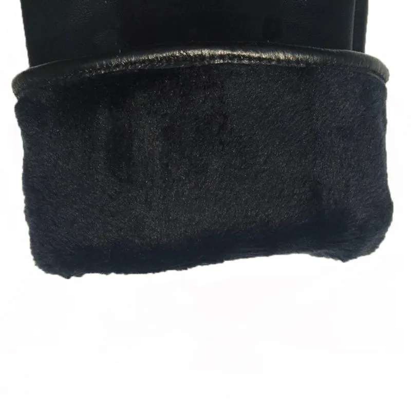 Men's Winter Leather Touch Screen Gloves