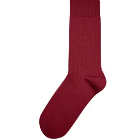 Merino Wool Socks - Maroon