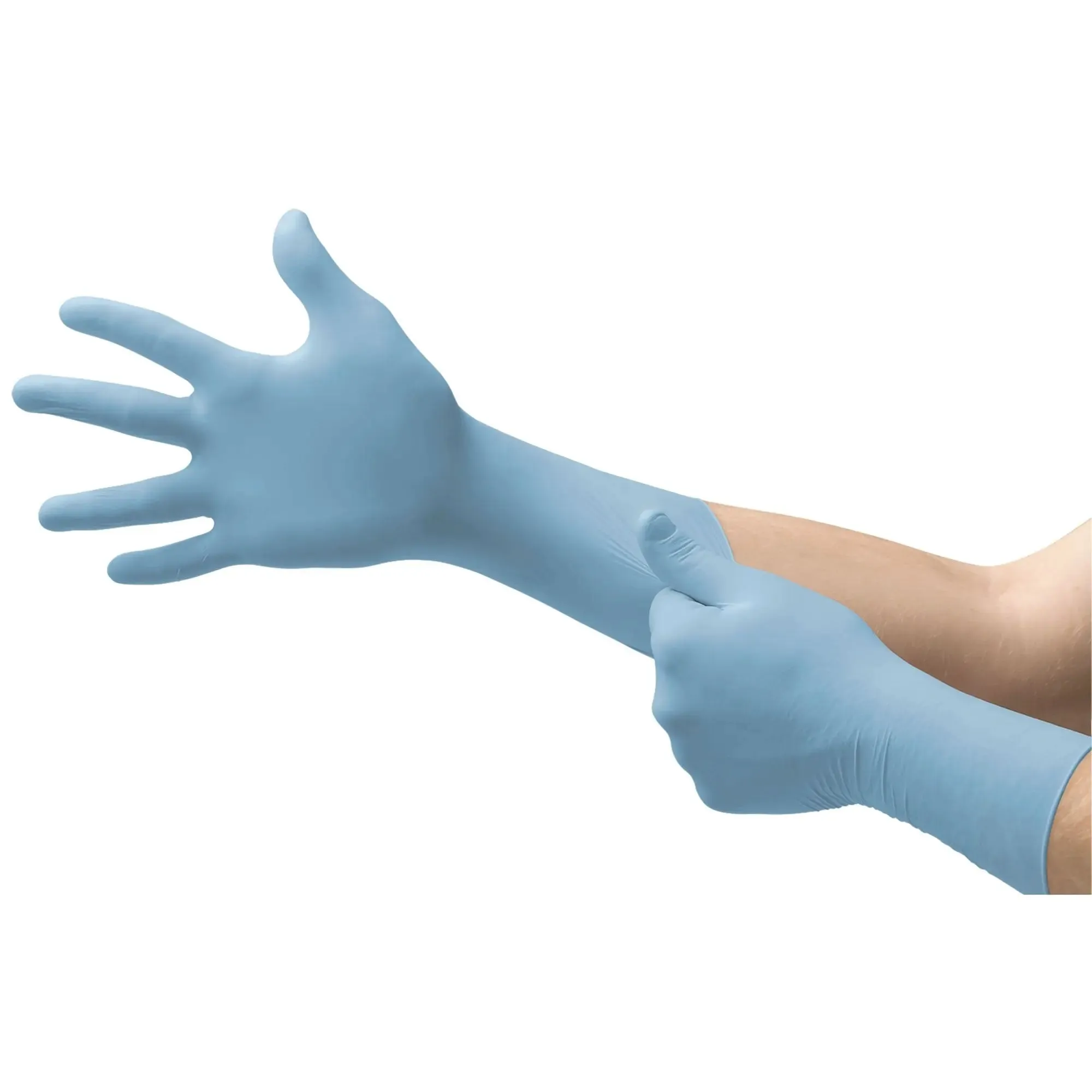 Micro-Touch® Nitrile Extended Cuff Length Exam Glove, Medium, Blue