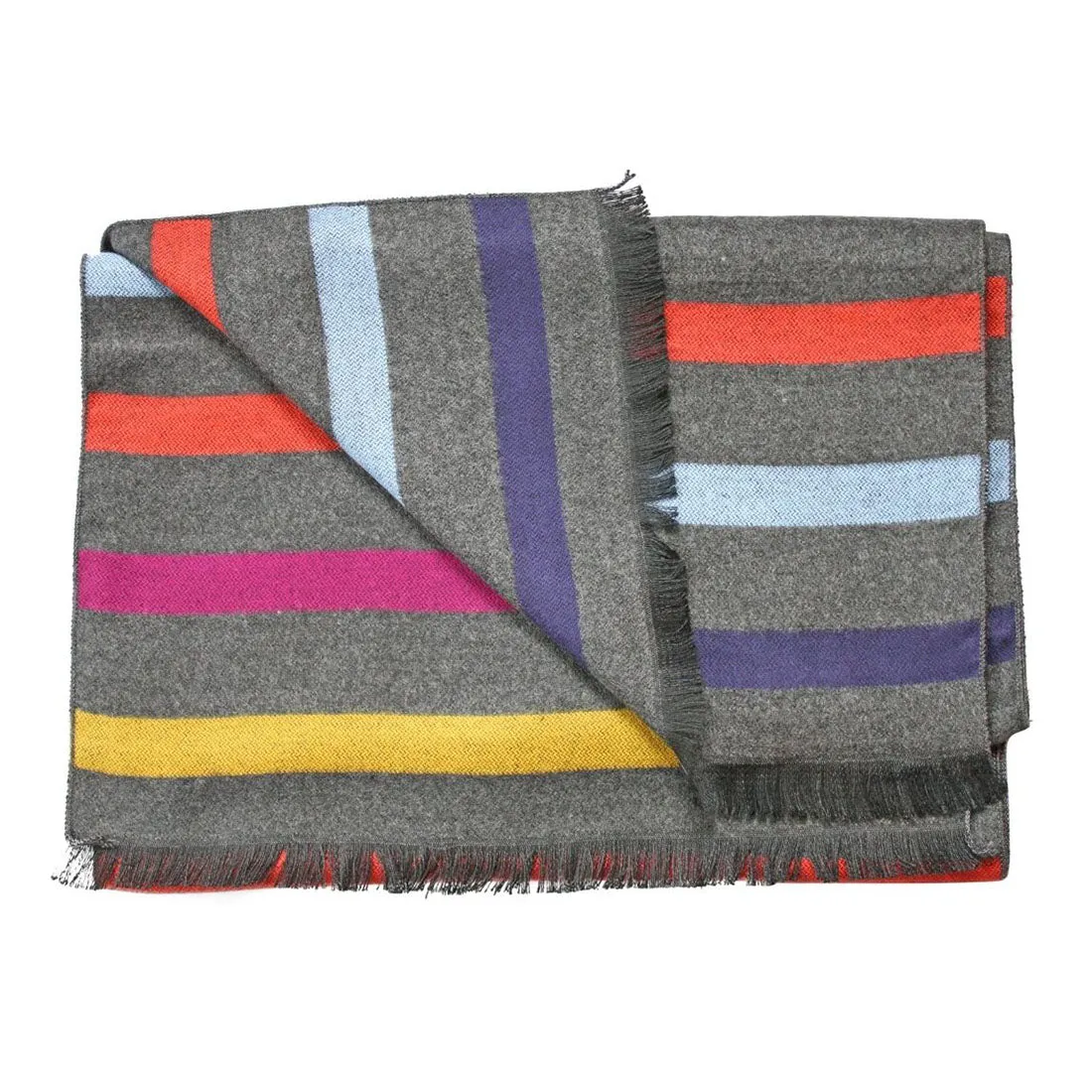 Multi Fine Stripe Bamboo Scarf