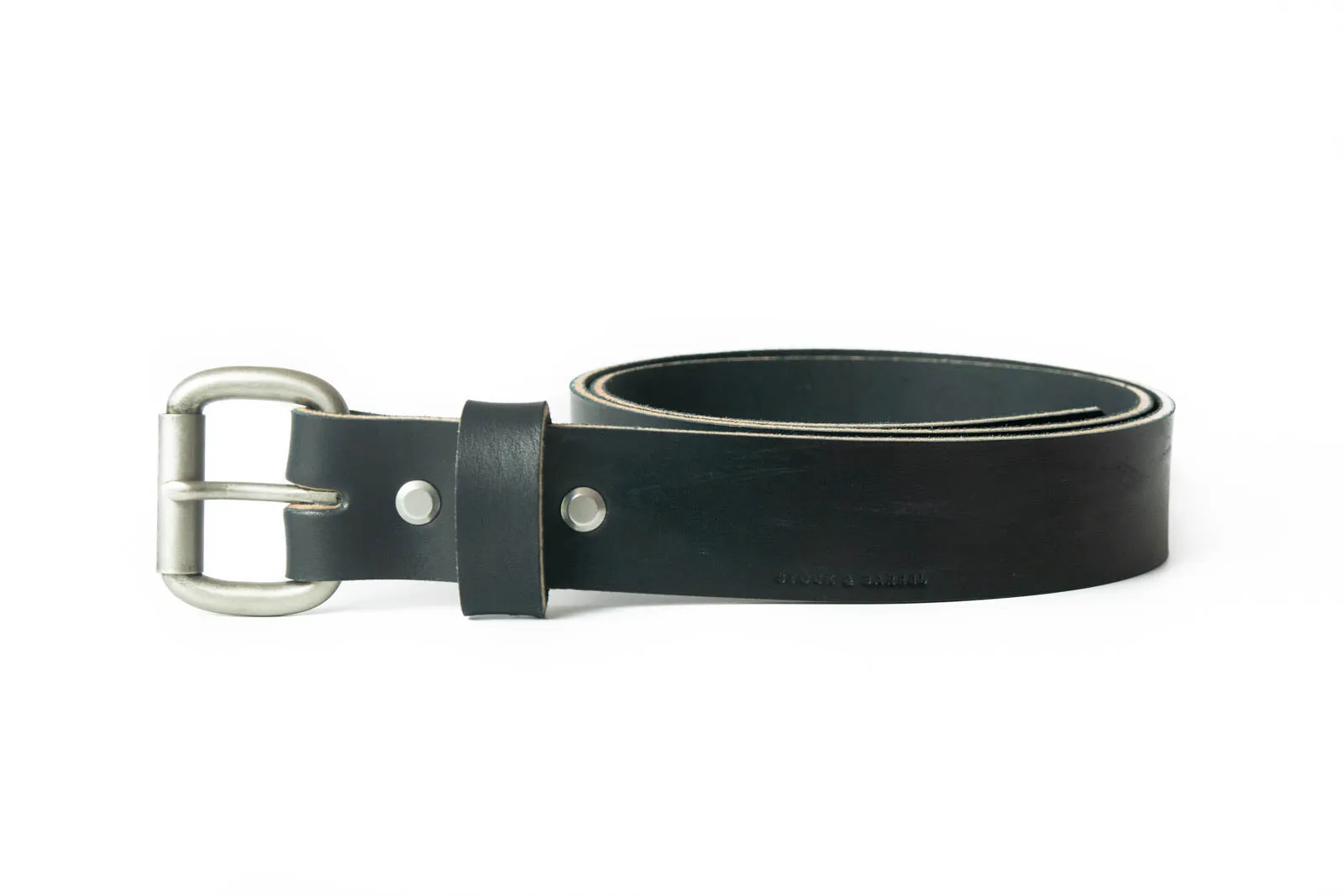 No.6 | 'Black' Rugged Leather Men's Belt