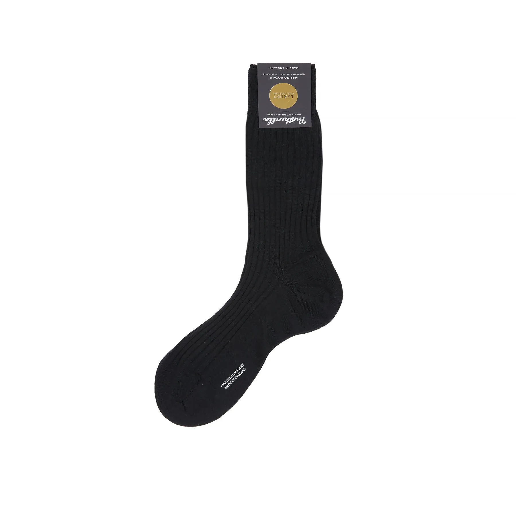 Pantherella Rutherford Merino Socks // Black