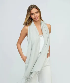 Pia Rossini Pashmina Scarf in Silver Grey