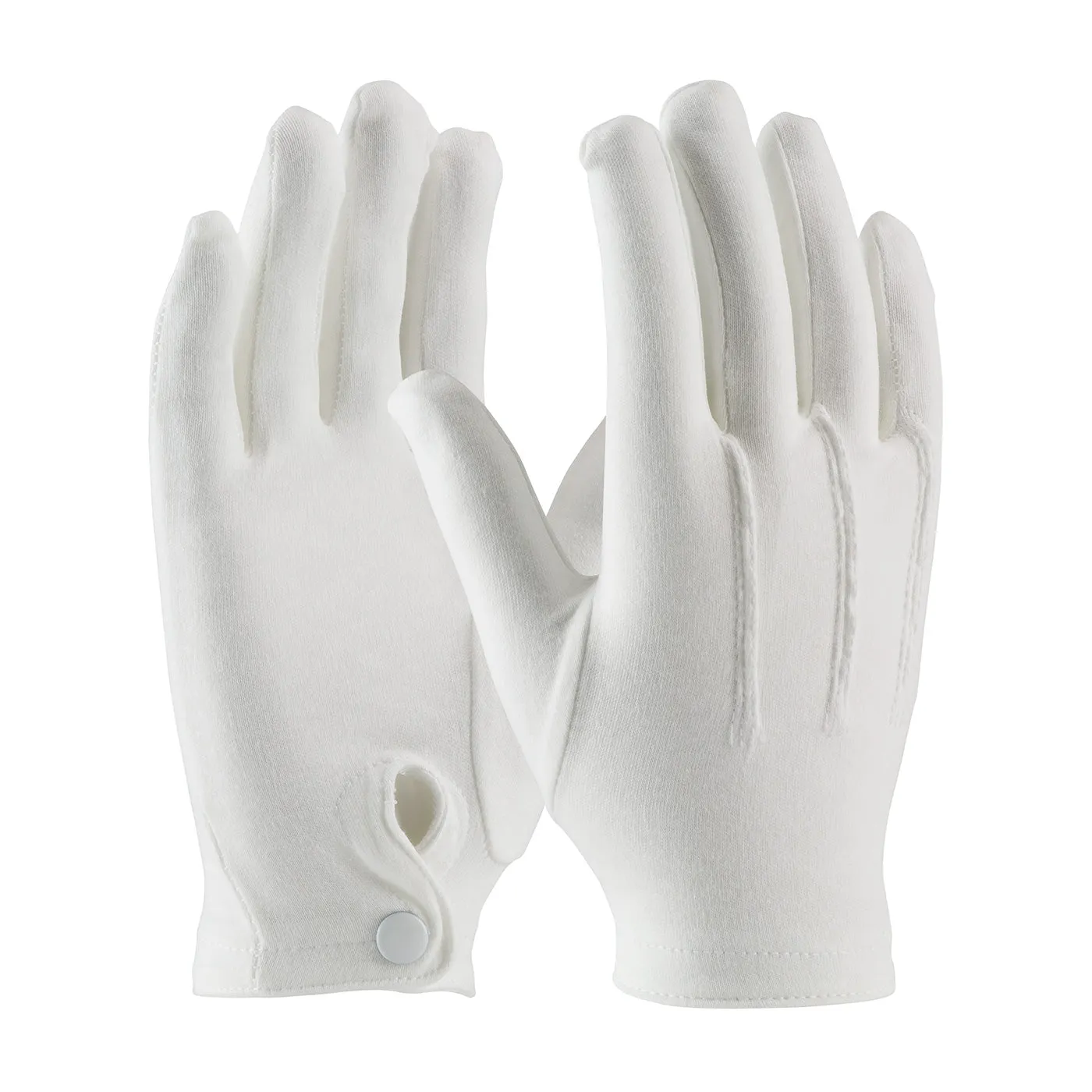 PIP 130-150WM Cabaret 100% Cotton Dress with Raised Stitching on Back Snap Closure Safety Glove (One Dozen)