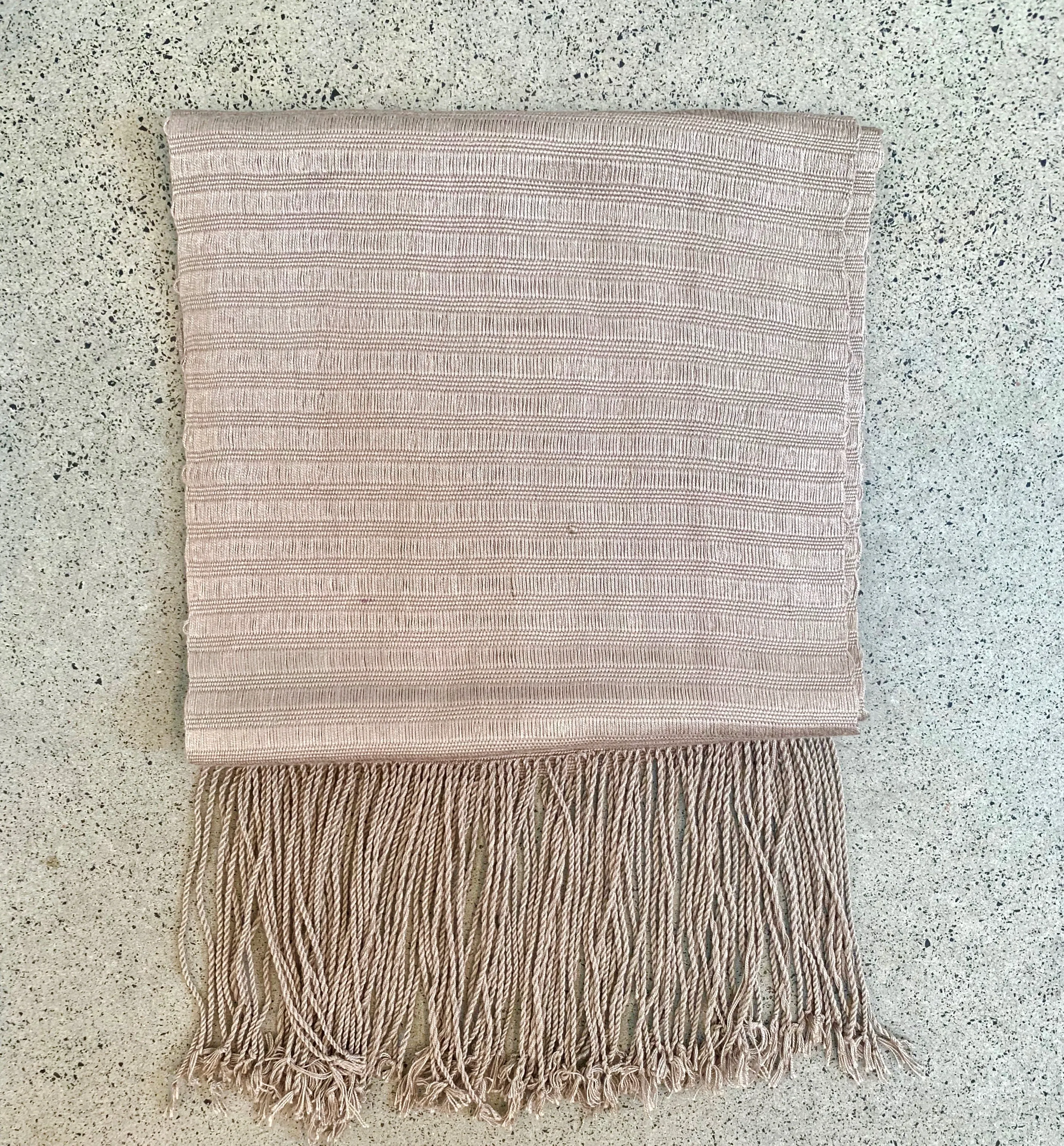 Pleh Meh Scarf in Sand, Hand-Loomed