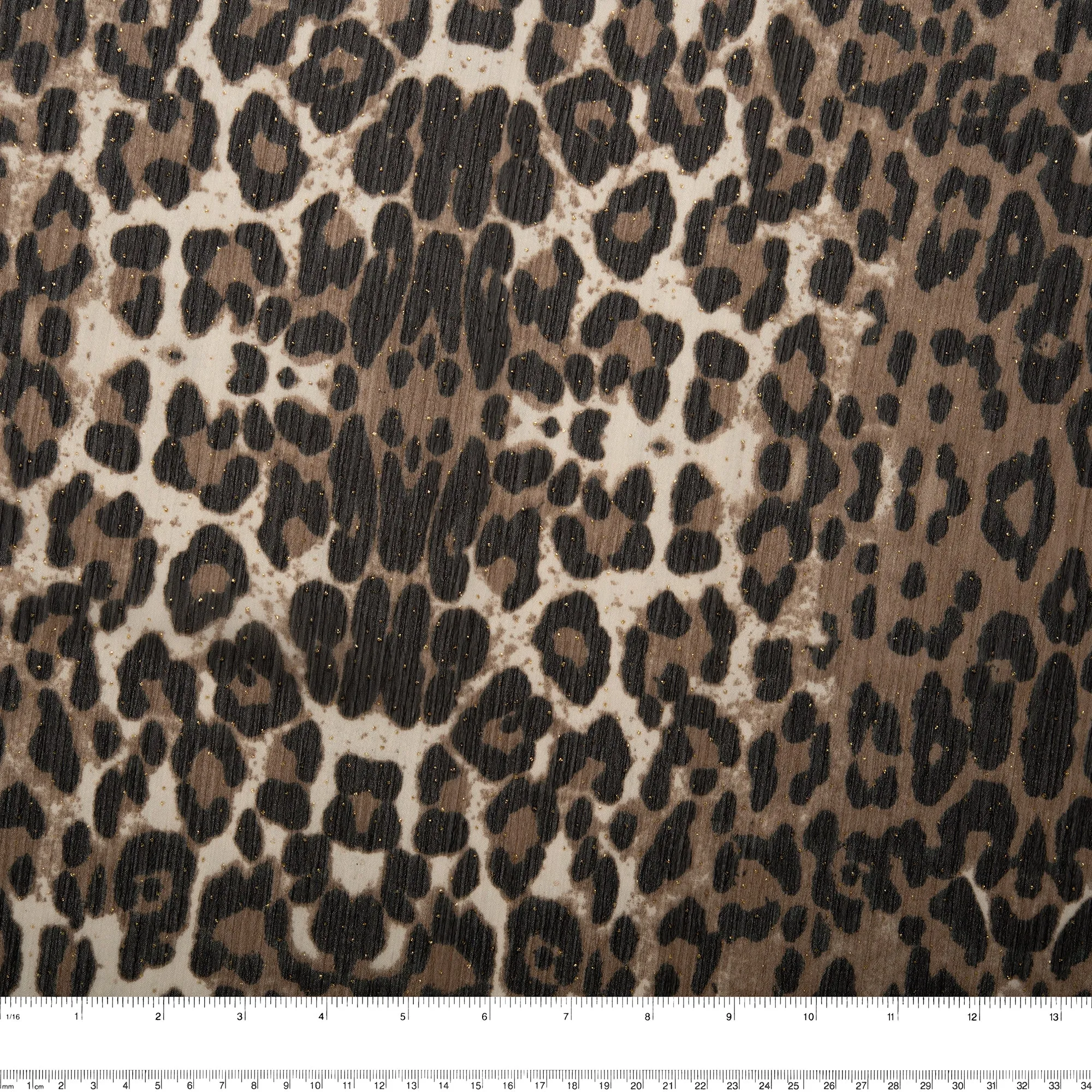 Printed polyester - MARCELINE - Leopard - Cocoa