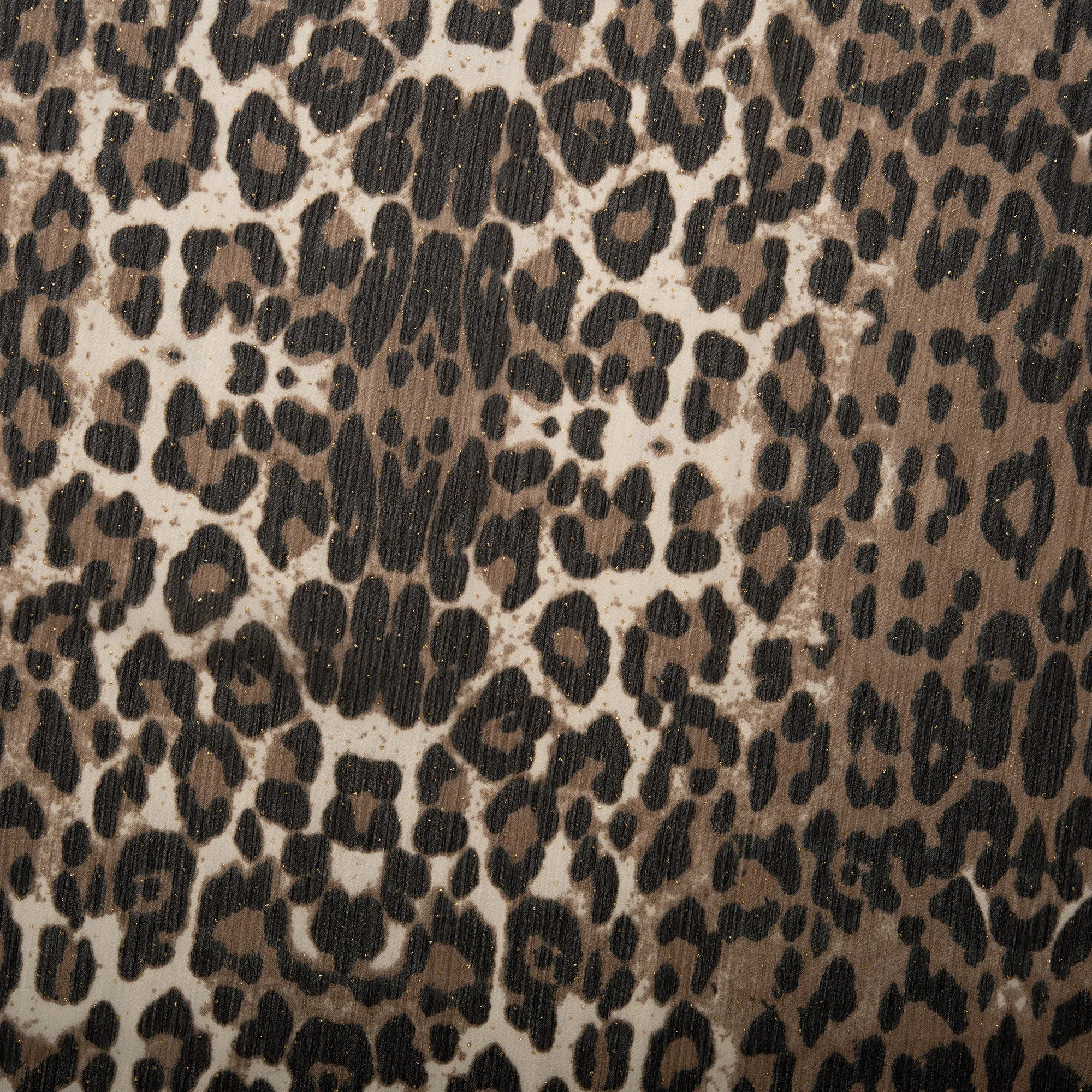 Printed polyester - MARCELINE - Leopard - Cocoa