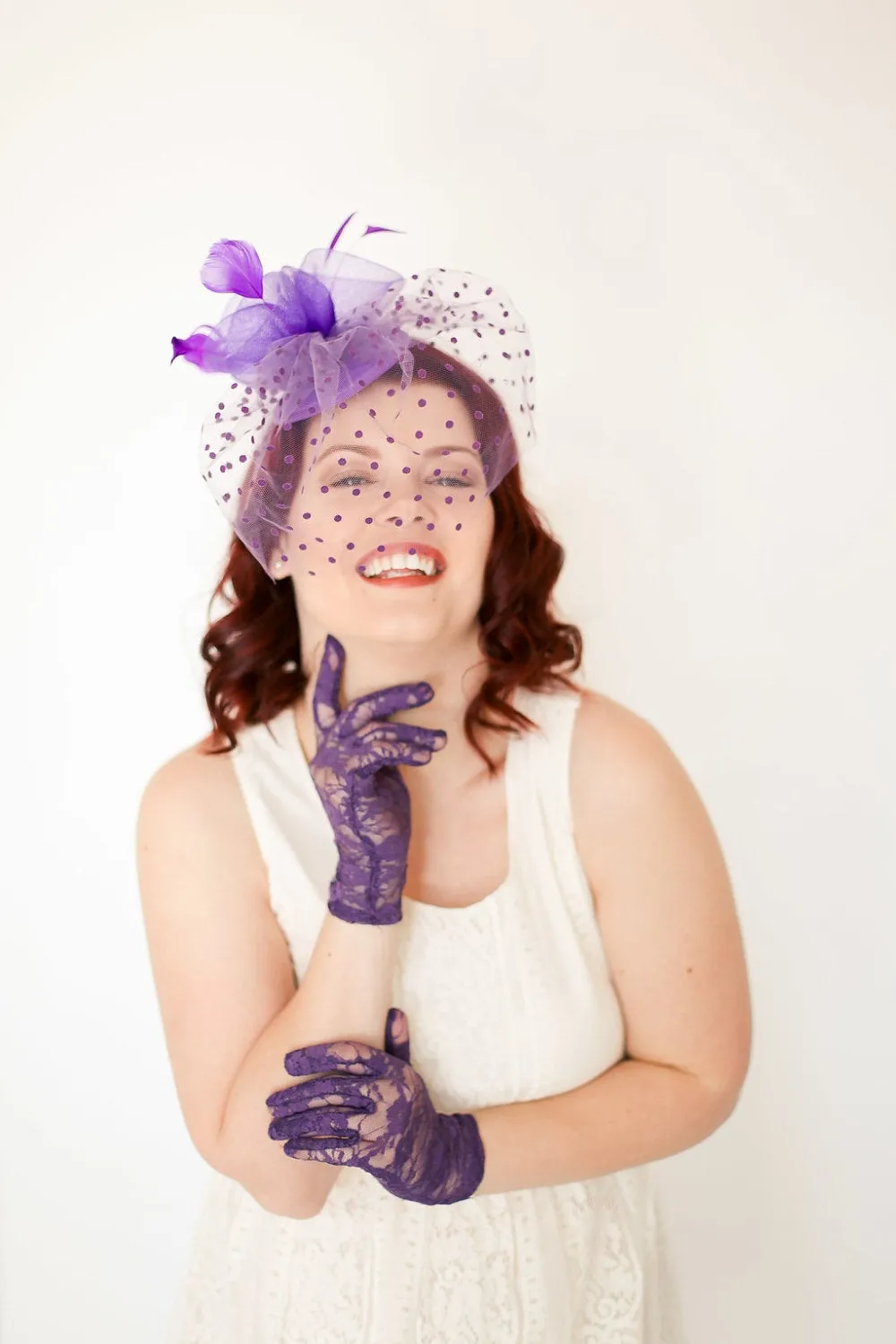 Purple Lace Gloves