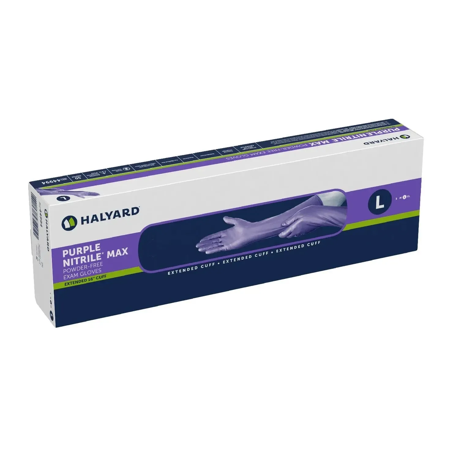 Purple Nitrile Max™ Extended Cuff Length Exam Glove, Large