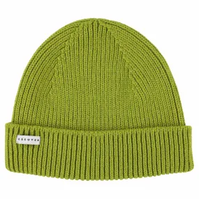 Ribbed Merino Beanie / Bright Green