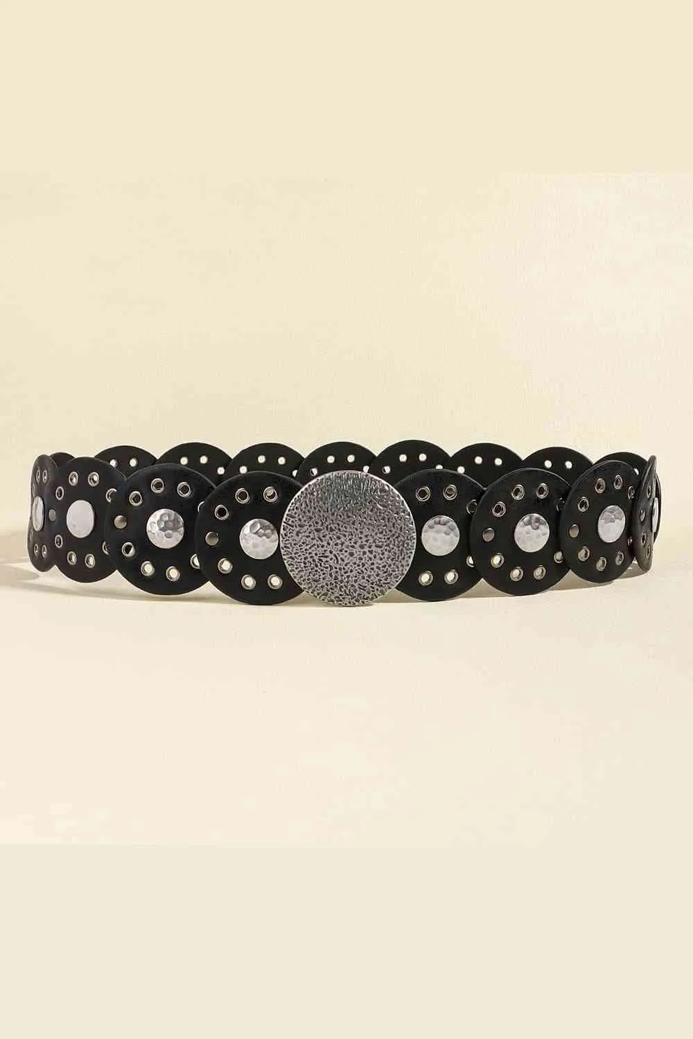 Round Shape PU Leather Belt