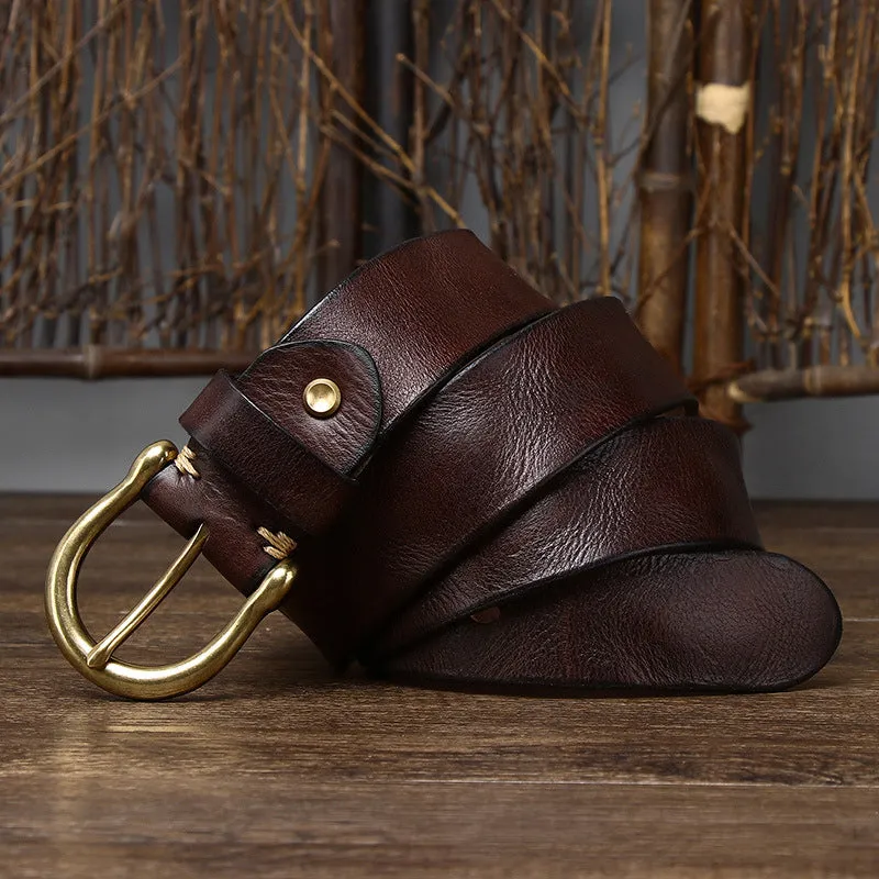 RUSTLER COWHIDE BELT