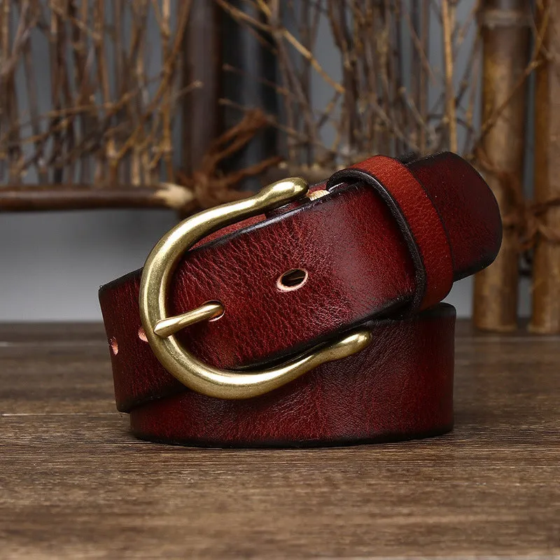 RUSTLER COWHIDE BELT