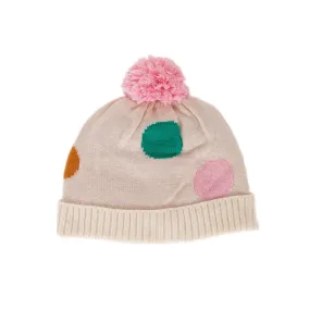 Spots Merino Beanie Pink