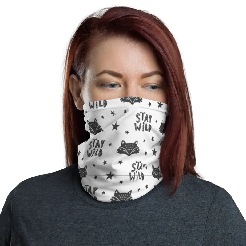 Stay Wild Fox Doodle Unisex Face Bandana