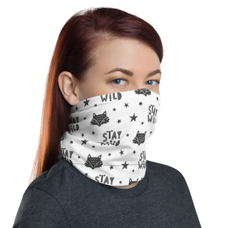 Stay Wild Fox Doodle Unisex Face Bandana