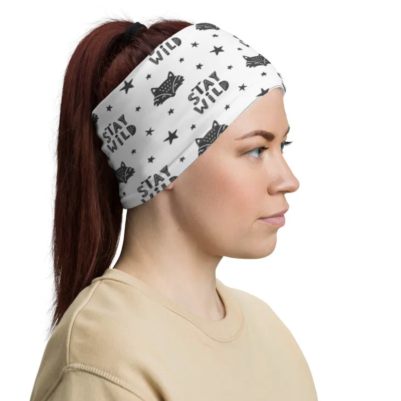 Stay Wild Fox Doodle Unisex Face Bandana