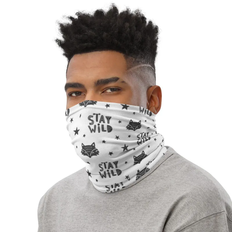 Stay Wild Fox Doodle Unisex Face Bandana