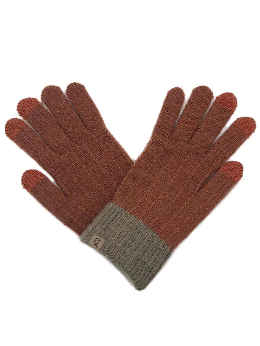 Textured Knit Gloves