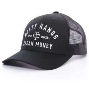 Troll Co. Men's "Dirty Hands Clean Money" Curved Brim Meshback Hat