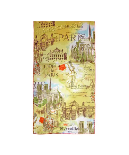 Vintage Paris Art Scarf