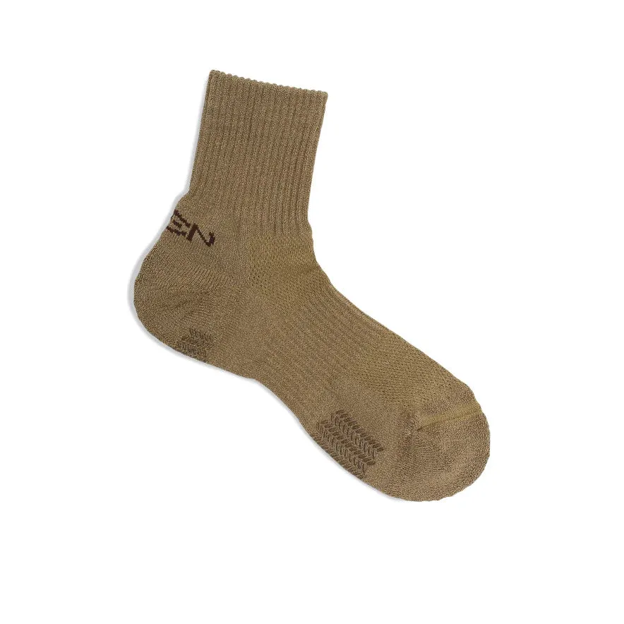 WA-SHI Socks Quarter - Brindle/Coffee Bean