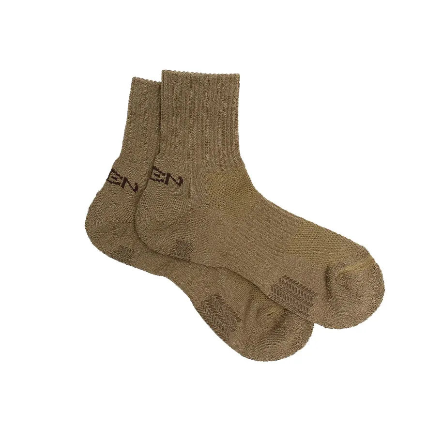 WA-SHI Socks Quarter - Brindle/Coffee Bean