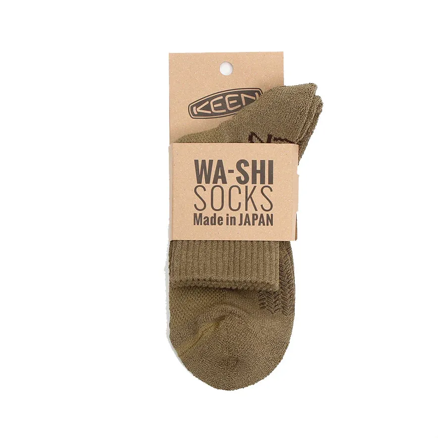 WA-SHI Socks Quarter - Brindle/Coffee Bean