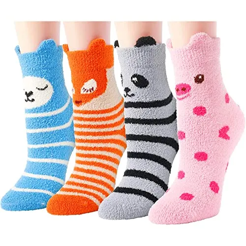 Women Socks Soft Fluffy Cozy Floor Bed Socks Casual Winter Birthday Gift for her