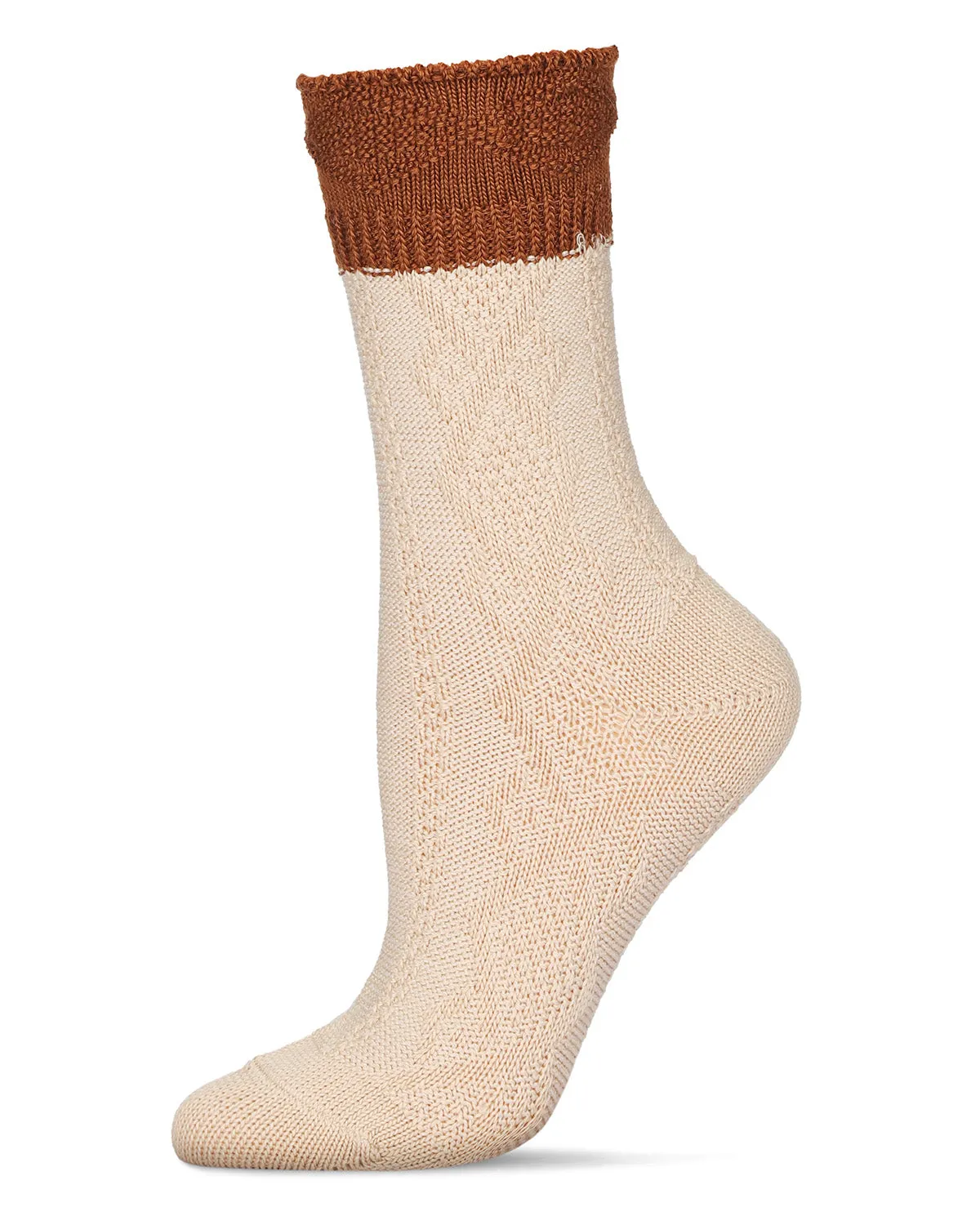 Women's Diamond Bits Soft-Fit Two-Tone Crew Sock