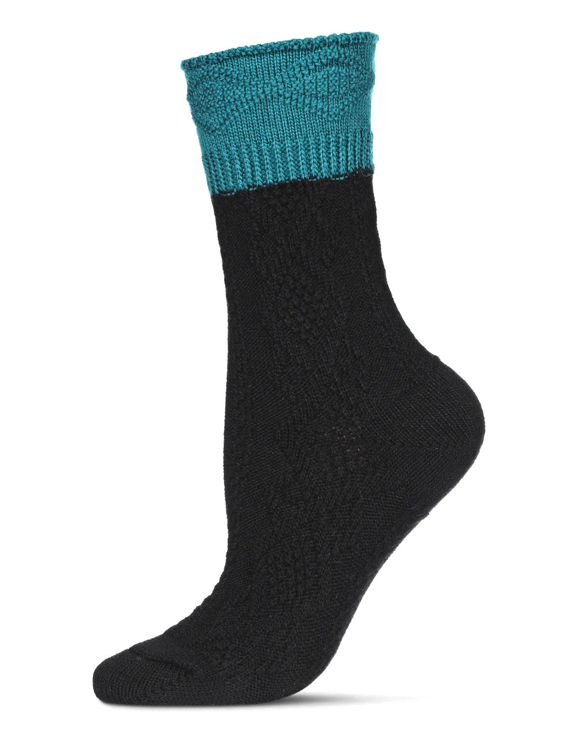 Women's Diamond Bits Soft-Fit Two-Tone Crew Sock