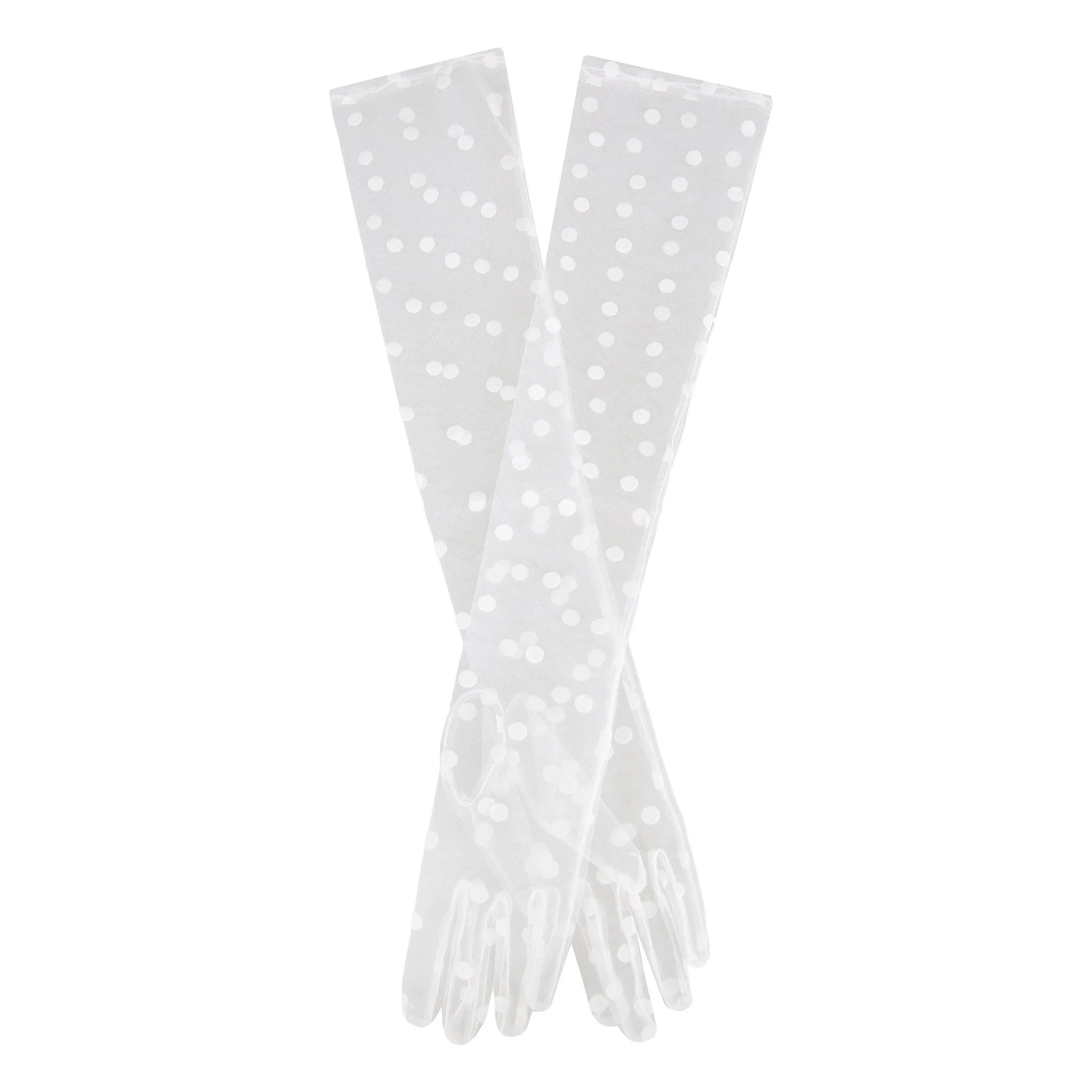 Women’s Long Opera Spotty Tulle Gloves