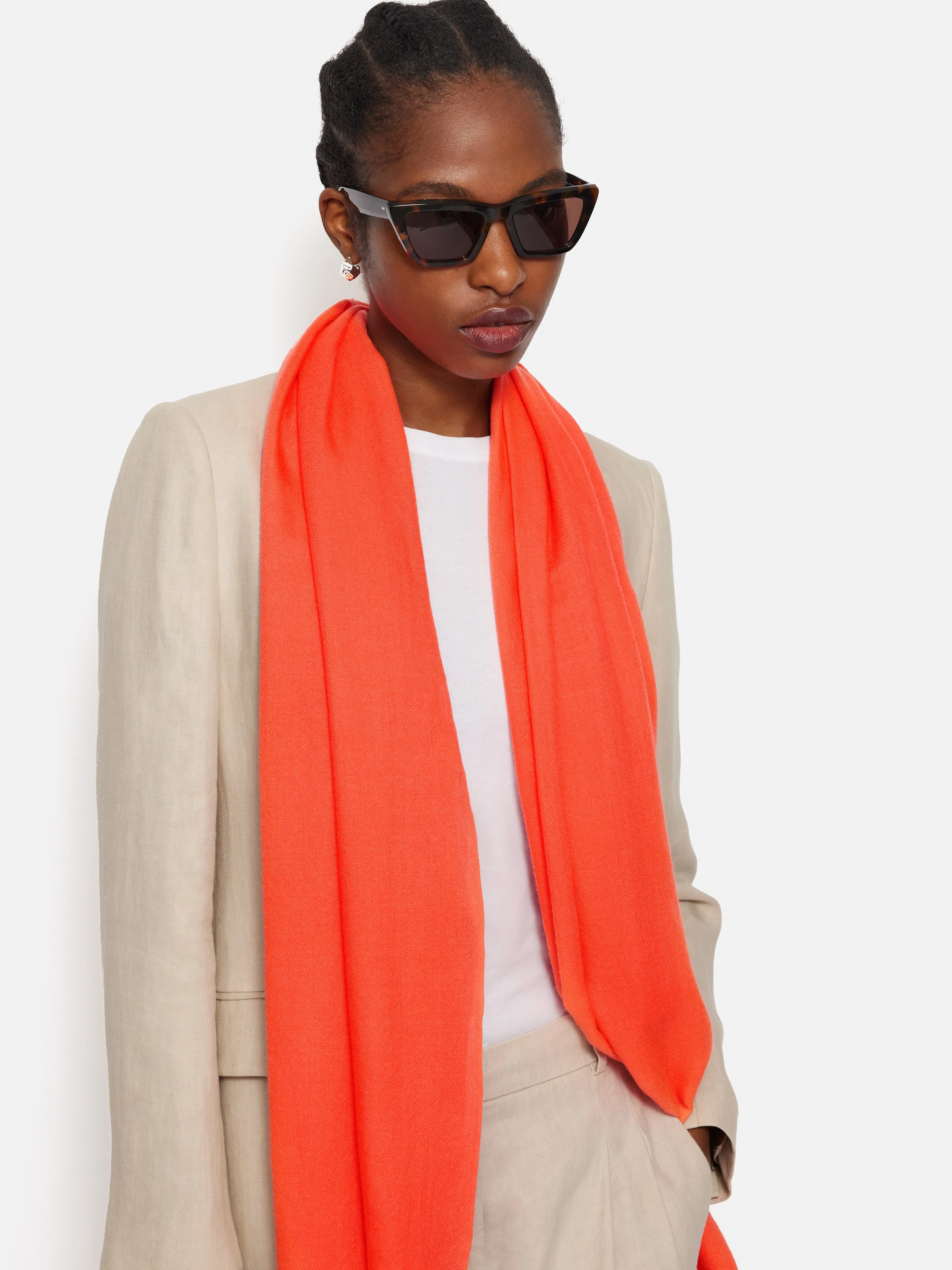 Wool Silk Pashmina | Orange